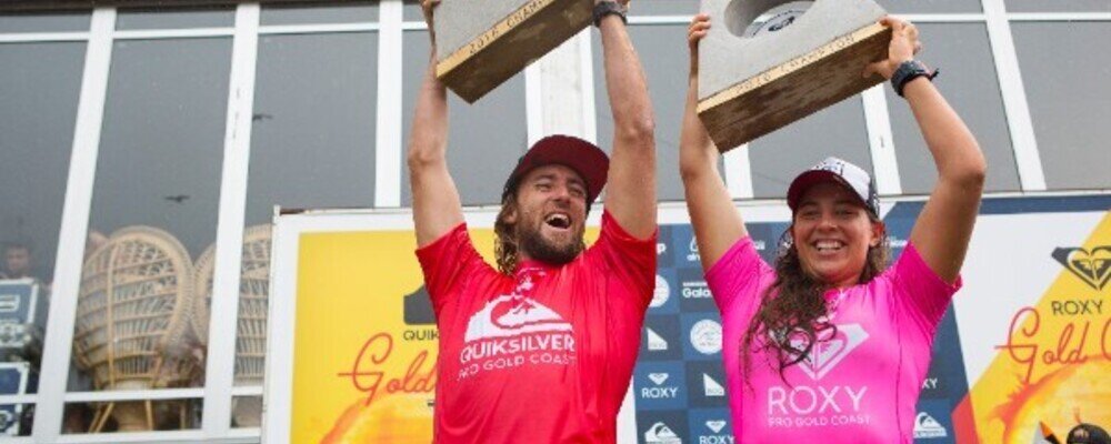 Image: WSL / Kirstin | Matt Wilkinson (AUS) and Tyler Wright (AUS) reign supreme at the Quiksilver and Roxy Pro Gold Coast