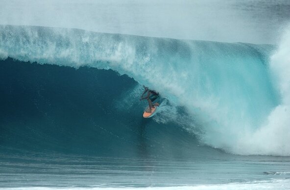 Photo: Ben Reed/Volcom Image: BRUCE IRONS (HAW); when he's on, he's ON, and today was one of those days.