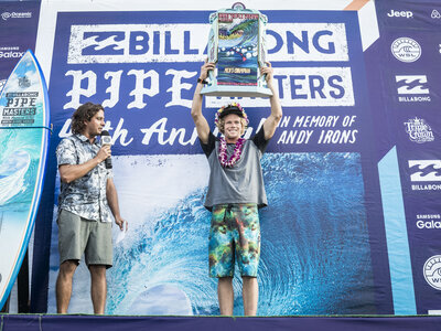 Image: © WSL /  Poullenot | 2016 WSL Champion John John Florence (HAW) tops off an incredible year with a third Vans Triple Crown of Surfing victory. 