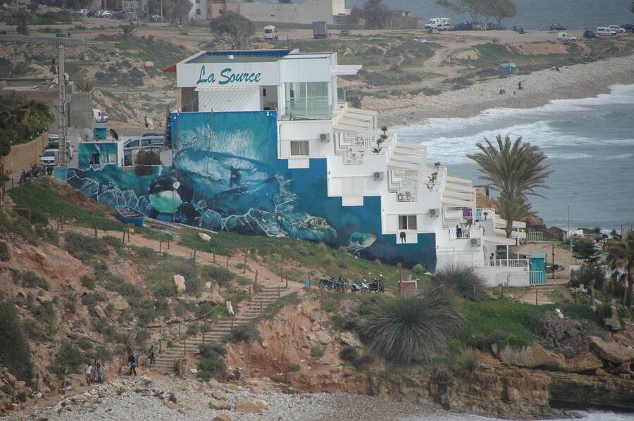 La Source - ein weiterer sehr guter Surfspot etwas nördlich von Taghazout
