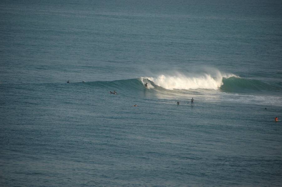 Surfspot Parlementia vor der Küste des malerischen Dorf Guethary